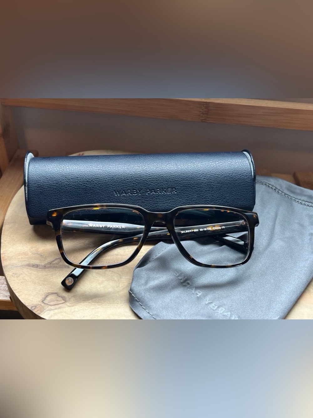 Authentic WARBY PARKER Gilbert W200 55-18-145 Brown Tortoise Eyeglasses Glasses